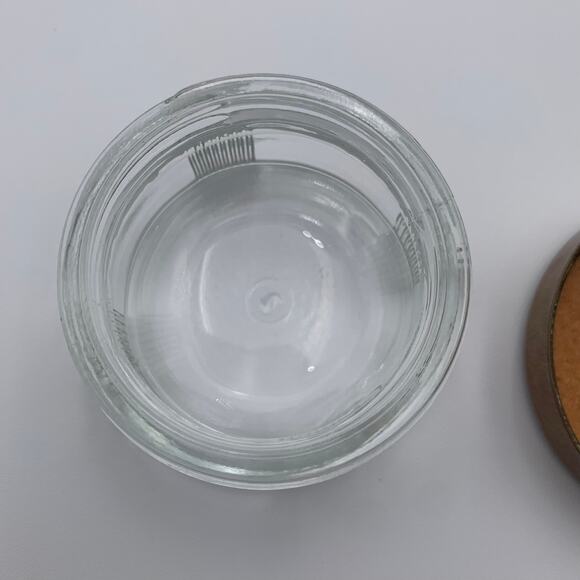 Glass Jar Vanity Stash Powder Art Deco Bakelite Flowers Clear Glass Vintage READ - Picture 7 of 7